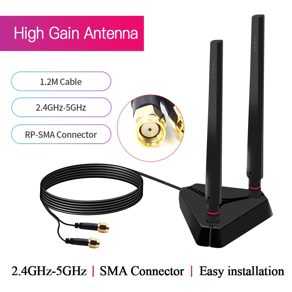 Ipex Connector - Antena WiFi RP-SMA Złącze męskie Dwuzakresowy