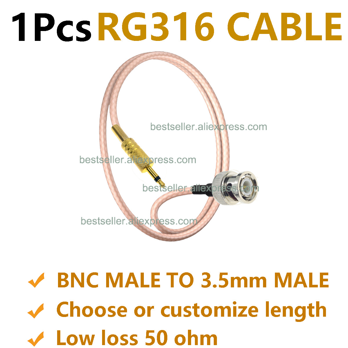 Jumper Wire Kit - 1 szt. RG316 BNC męski na
