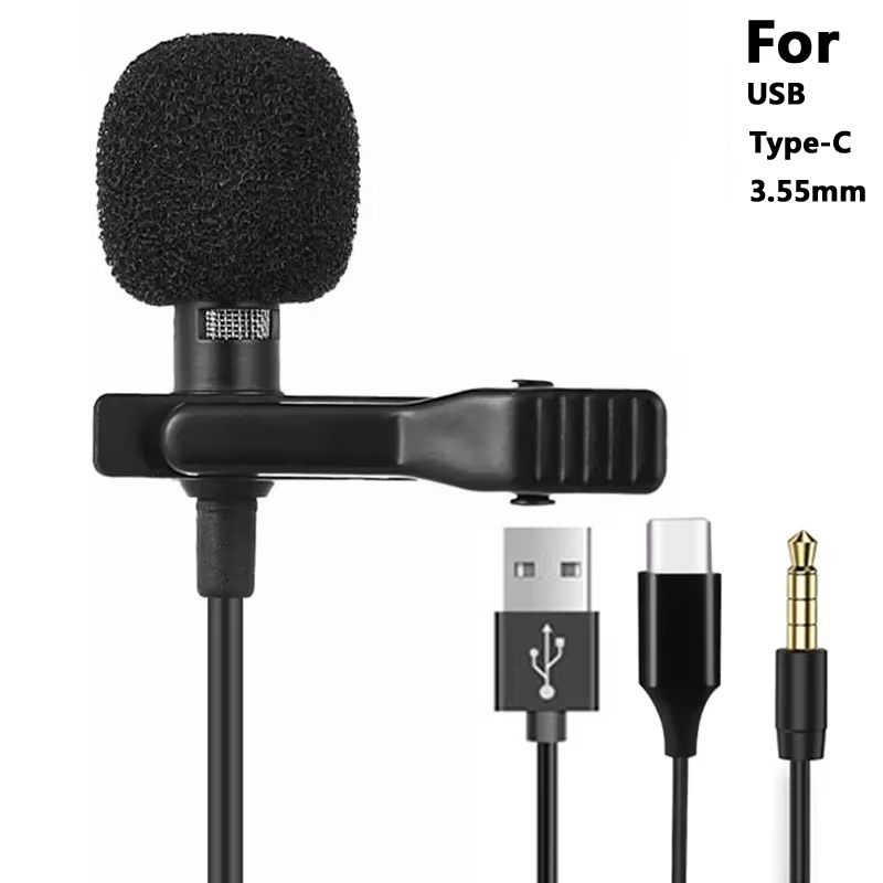 Usb C Cable - Mikrofon krawatowy 3.5mm Mini Portable Lavalier
