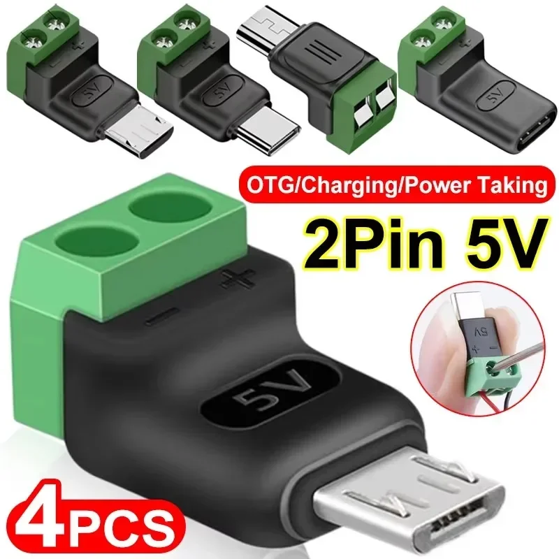 Screw Terminal Block - 1-4 szt. bezlutowy adapter USB C