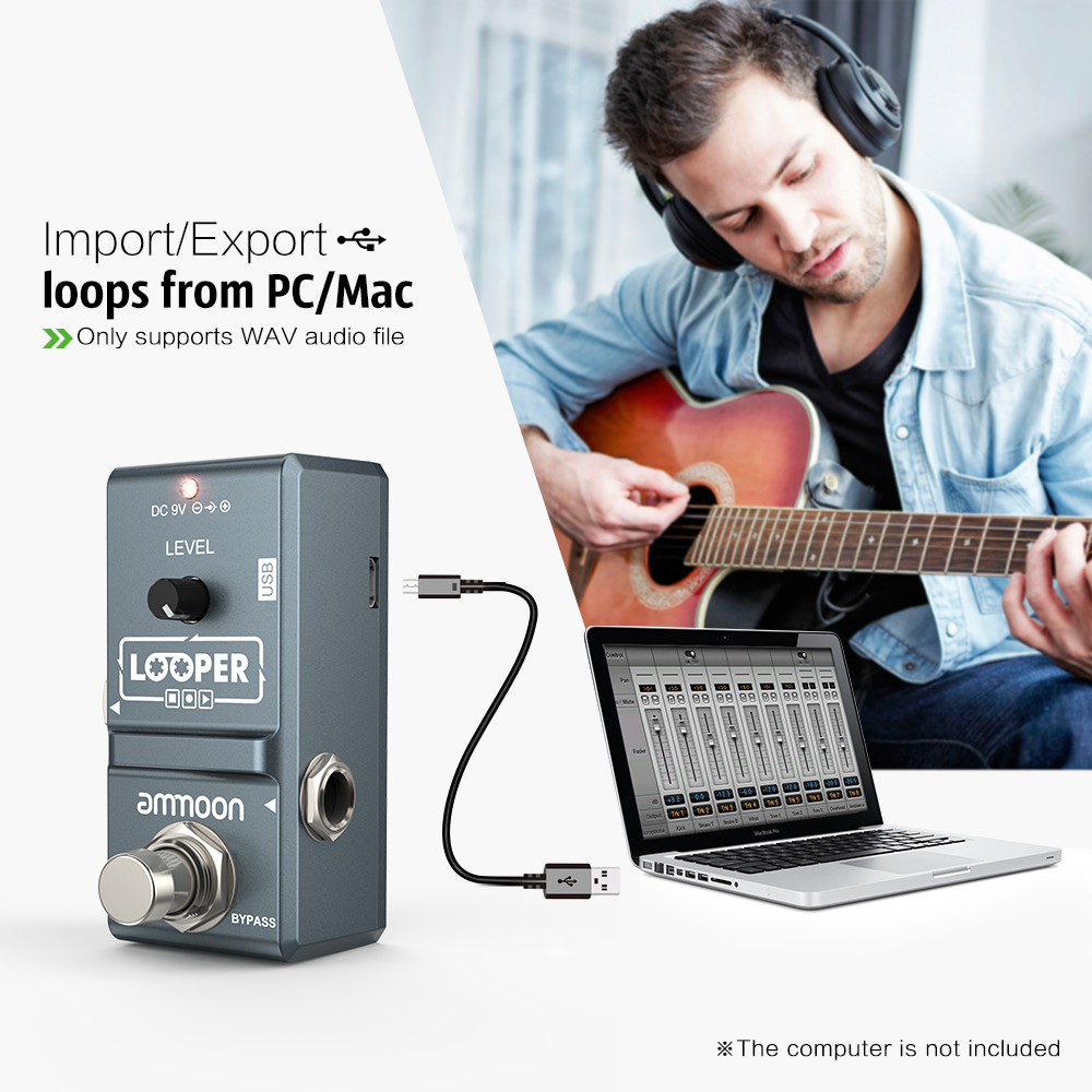 Ammoon AP-09 Nano Looper stroi – Micro Usb Cable recenzja i cena